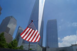 This tiny American flag is all that is left of the instant patriotism that was gained 15 years ago.