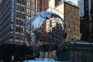 The giant globe outside the CNN offices, where dreams are made, dumb things are said and election coverage is annoying.